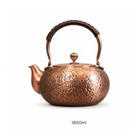 Artisanal Hammered Copper Kettle Classic Hammered Pot for Kitchen