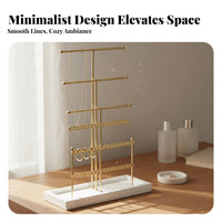 6-Tier Jewelry Stand Large Capacity Necklace and Earring Holder Necklace Holder with Tray Multi-Functional for Bedroom, Closet