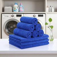 Thick Microfibre Cloth and 30x70cm Microfibre Towel, 350 GSM Printed Single-Ply Fabric, Highly Absorbent Tool for Car and Home Use