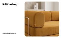 Fold-out Modular Floor Couch Transformable Design Foldable Floor Sofa Space-Saving Household Furniture for Students, Couples, Small Apartments