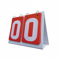 Flip Scoreboard Smooth Turning Tabletop Score Keeper Stainless Steel Rings Manual Score Turner for Teachers, Badminton Matches