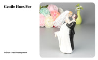 Bride and Groom Cake Topper Resin Wedding Couple Figurine Sweet Gift Wedding Couple Statue for Newlyweds, Valentine's Day, Anniversary