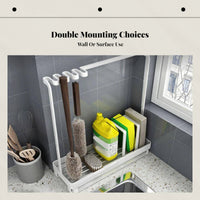 Kitchen Storage Rack, Stainless Steel Sink Gap Organizer for Towels, Sponges, Countertop