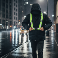 Adjustable Reflective Safety Vest Strap for Night Running Cycling