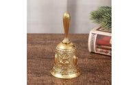 Hand Bell with Handle Embossed Metal Hand Bell Polished for Classrooms