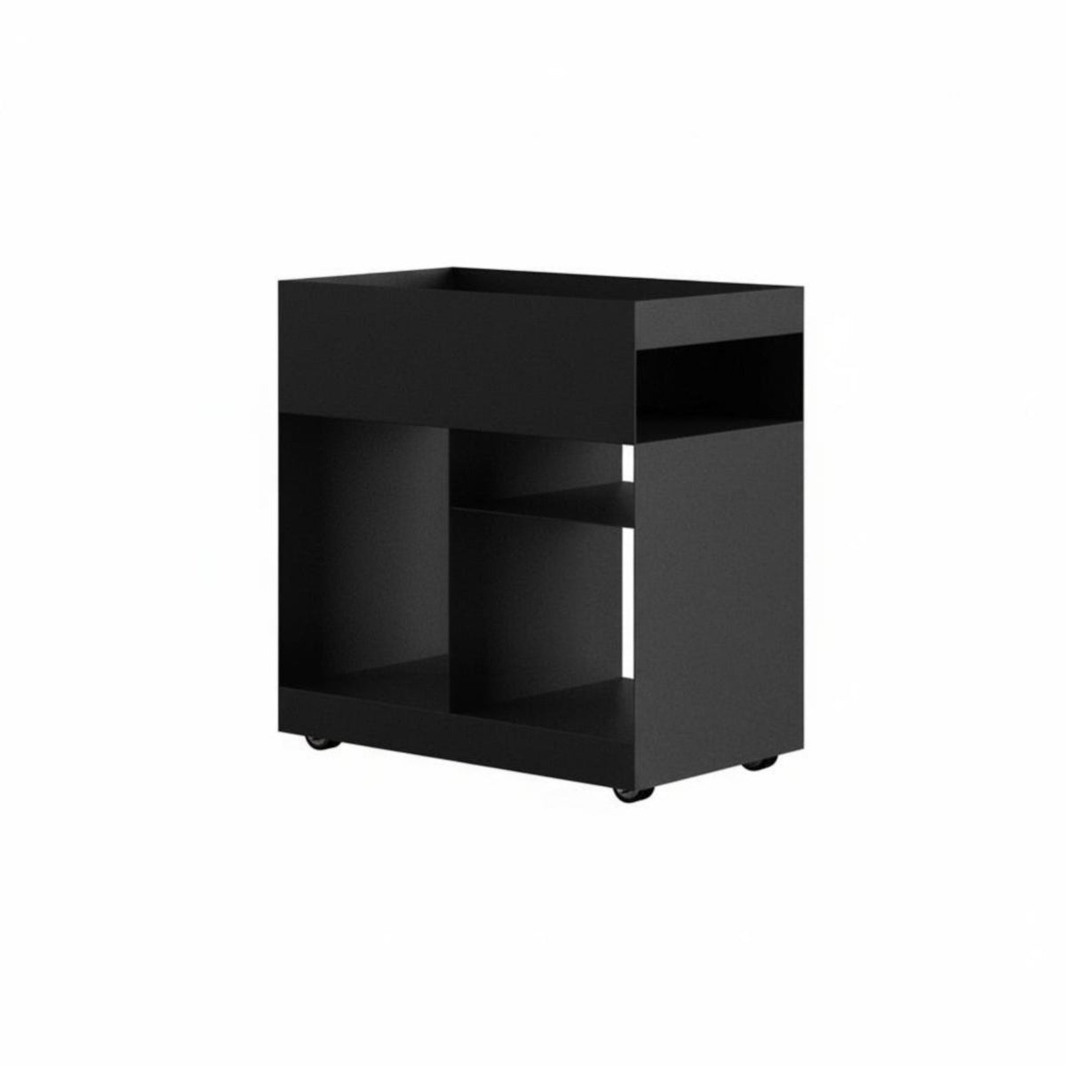 Minimalist Design Mobile Bedside Cabinet With Wheels Household Furniture Space-Saving Nightstand Versatile Use for Apartment Dwellers, Homeowners, Students, Bedroom, Living Room, Small Areas, Office