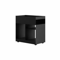 Minimalist Design Mobile Bedside Cabinet With Wheels Household Furniture Space-Saving Nightstand Versatile Use for Apartment Dwellers, Homeowners, Students, Bedroom, Living Room, Small Areas, Office