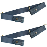 2 Pieces No Buckle Belt Comfortable Elastic Belt Waistband Hassleunrestricted Lightweight for Children, Daily Wear, Travel