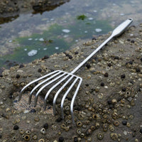 Stainless Steel Clam Rake Rust Resistant 7 Tine Beachcombing Rake Multipurpose Clam Digging Fork for Beachcombers, Gardeners