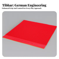 Attacking Long Pips Rubber German-Made Long Pimples Table Tennis Rubber Strong Rotation Reversal Table Tennis Playing Surface for Training