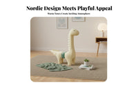 Sturdy Frame Knitted Giraffe Pouf Anti-Slip Feet Creature Stool Multi-Functional children's Furniture Nordic Design for Toddlers, Parents, Nursery, Living Room, Kindergarten