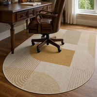 Mid-Century Style Office Chair Mat for Hardwood Floors - Non-Slip & Wear-Resistant Floor Protector
