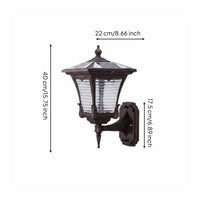 Waterproof Solar Pillar Light Decorative Solar Wall Light Weather Resistant Outdoor Wall Lantern Energy Saving for Villa Gate, Courtyard, Roof Terrace