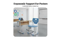 Ergonomic Back Support Height-Adjustable Study Chair Stable Design children's Furniture Anti-Slip Feet Student Seat Soft Cushion for Students, Parents