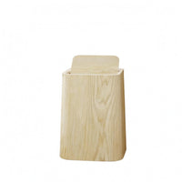 Rectangular Trash Can Wood-Grain Freestanding Trash Can Open-Top Dustbin Modern Open Lid Bin Decorative for Bedroom, Living Room