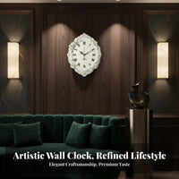 Silent Analog Clock Accuracy Ornate Decorative Clock Non-Ticking for Living Room, Restaurant, Bedroom