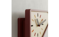 Side Bracket Corner Wall Clock Colored Hour Markers Double-Sided Wall Clock Rounded Face