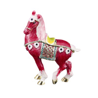 Horse Jewelry Box Enameled Horse Trinket Box Hinged Design