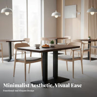 Minimalist Design Quick-Service Table and Chair Combination Economical Restaurant Dining Set Easy to Clean Commercial Dining Set Sturdy Construction for Business Owners, Homeowners, Milk Tea Shop, Cafe, Banquet Hall, Kitchen