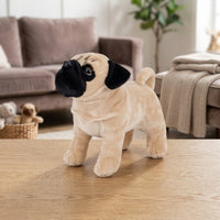 Pug Stuffed Cuddly Stuffed Pug Huggable for Birthday Gifts, Bedroom, Toddlers