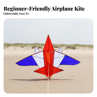Dynamic Three-Color Design Kite Easy to Fly Airplane Air-Resistant Kite Resistant for Adults, Beginners, Beach, Park