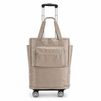 Collapsible Foldable Travel Bag with Wheels Compact Trolley Bag Portable Swivel-Wheel Suitcase Lightweight for Travelers
