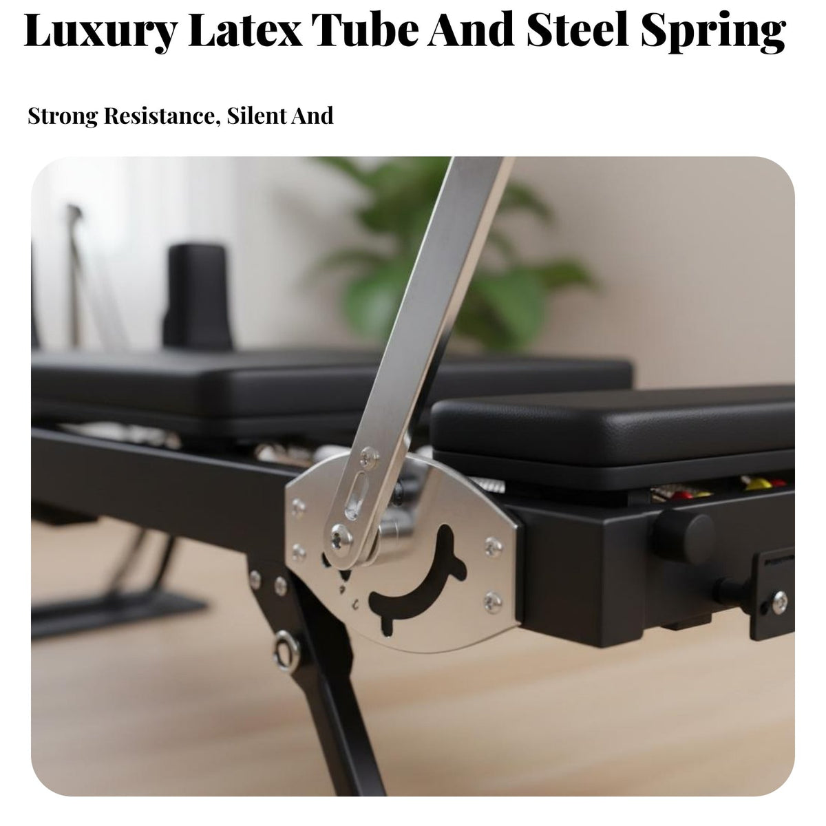 Pilates Reformer Pilates Core Training Bed Foldable Pilates Board Home Pilates Machine Sturdy Steel Frame Adjustable Resistance Suitable for Beginners Advanced Practitioners Home Fitness