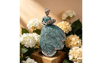 Flower Fairy Girl Figurine with Bouquet Textured Flower Fairy Girl Figurine Elegant Ornament for Tabletop, Shelf, Garden