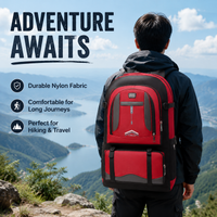 Hiking Backpack for Men Large 36-55L Waterproof Nylon Travel Camping Daypack