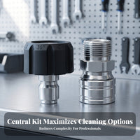 Knurled Collar 3/8 Quick Connector Garden Hose Coupler Polished Finish Tool Accessory Sealing Ring