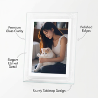 Modern Minimalist Glass Photo Frame, Transparent Glass Picture Frame, Thickened Glass Photo Frame, Living Room Decor Picture Frame