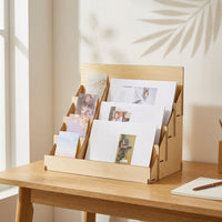 Wooden DIY Desktop Organizer Rack for Phone Storage and Model Tools