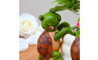 2 Pieces Flowerpot Hugger Cute Design Miniature Tortoise Pot Hanger Weather Resistant Hanging Turtle Figurine for Aquarium Hobbyists