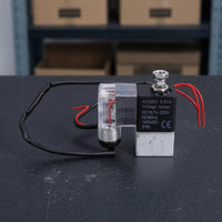 AC220V Air Compressor Solenoid Valve IP65 Compressor Unload Valve Transparent Cover Machine Part Lead Wires