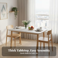 Modern Rectangular Dining Set Space-Saving Design Wooden Dining Table and Chair Set Stable Structure Home Furniture for Homeowners, Apartment Dwellers