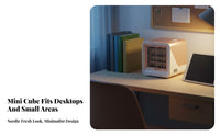 USB Desktop Cooling Fan Cools, Humidifies, and Purifies Mini Water-Cooled Chiller Three Settings Desktop Air Chiller for Students, Dorm Room