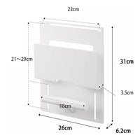 Wall-Mounted Storage Rack Space-Saving Rack with Hanging Rod Organizer Multi-Slot Compact for Students, Entryway, Study Corner