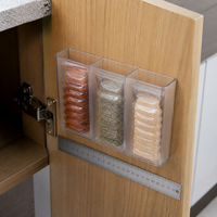 Wall-Mounted 3-Compartment Organizer for Small Items, No-Drill Storage for Tweezers, Scissors, Eyebrow Pencils, Brushes, Lipsticks