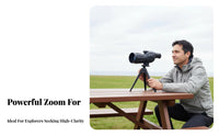 Long Range 15-40x50 Monocular Fully Multi-Coated Monocular Tele with Tripod Adjustable Eyecup Angled Spotting Non-Slip Grip for Bird Watchers, Outdoor Enthusiasts, Camping, Sightseeing, Traveling
