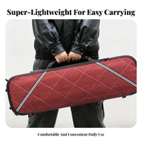 Built-in Hygrometer Canvas Violin Case Padded Interior Geometric Pattern Violin Case Includes Shoulder Straps for Violinists, Travel