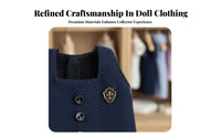 4 Pieces Doll Outfit Set Cute Design School Uniform Match Doll Kindergarten Uniform for Collection