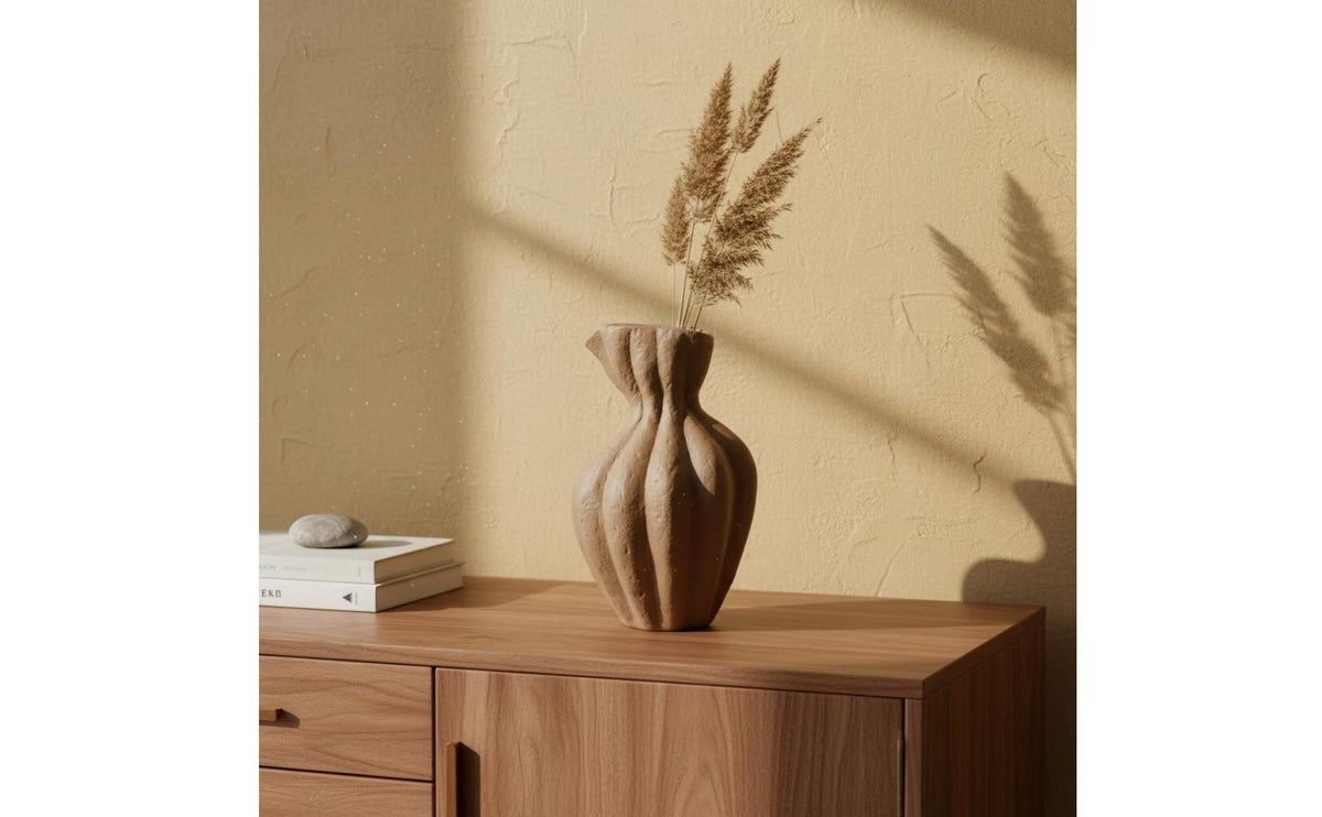 5 Pieces Artistic Shape Wabi Sabi Vase Natural Modern Decorative Flower Vase Handmade Home Decor Matte Finish for Living Room, TV Cabinet