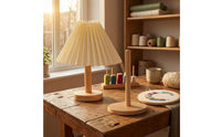 Wooden Spool Holder Unattached Standing Wood Spool Stand Space Saving