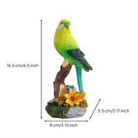 Realistic Bird Figurine Textured Bird Sculpture Tabletop Birds on a Branch Ornament Compact for Bookshelf
