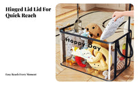 particle-resistantResistant closureed stuffedie Barrel transparent Design Stuffed creature Container Large Capacity Toy container Space-Saving for children, young children, Parents, Playroom, Nursery, Bedroom, Living Room