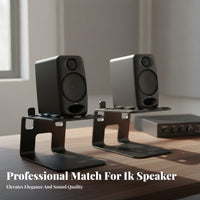 Anti-Resonance Studio Monitor Stand Shock Absorption Desktop Speaker Stand 5° Inclined Design Monitor Speaker Riser Non-Slip for Music Producers, Audiophiles, Gamers, Home Office, Gaming Room