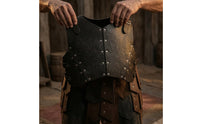 2 Pieces Costume Battle Gear Set Medieval Shoulder Cuirass Adjustable Breastplate for Cosplayers, Larpers, Historical Reenactment Fairs, Halloween