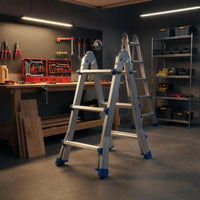 Telescopic Folding Ladder Foldable Versatile Extension Ladder Portable Household Equipment for Indoor, Construction