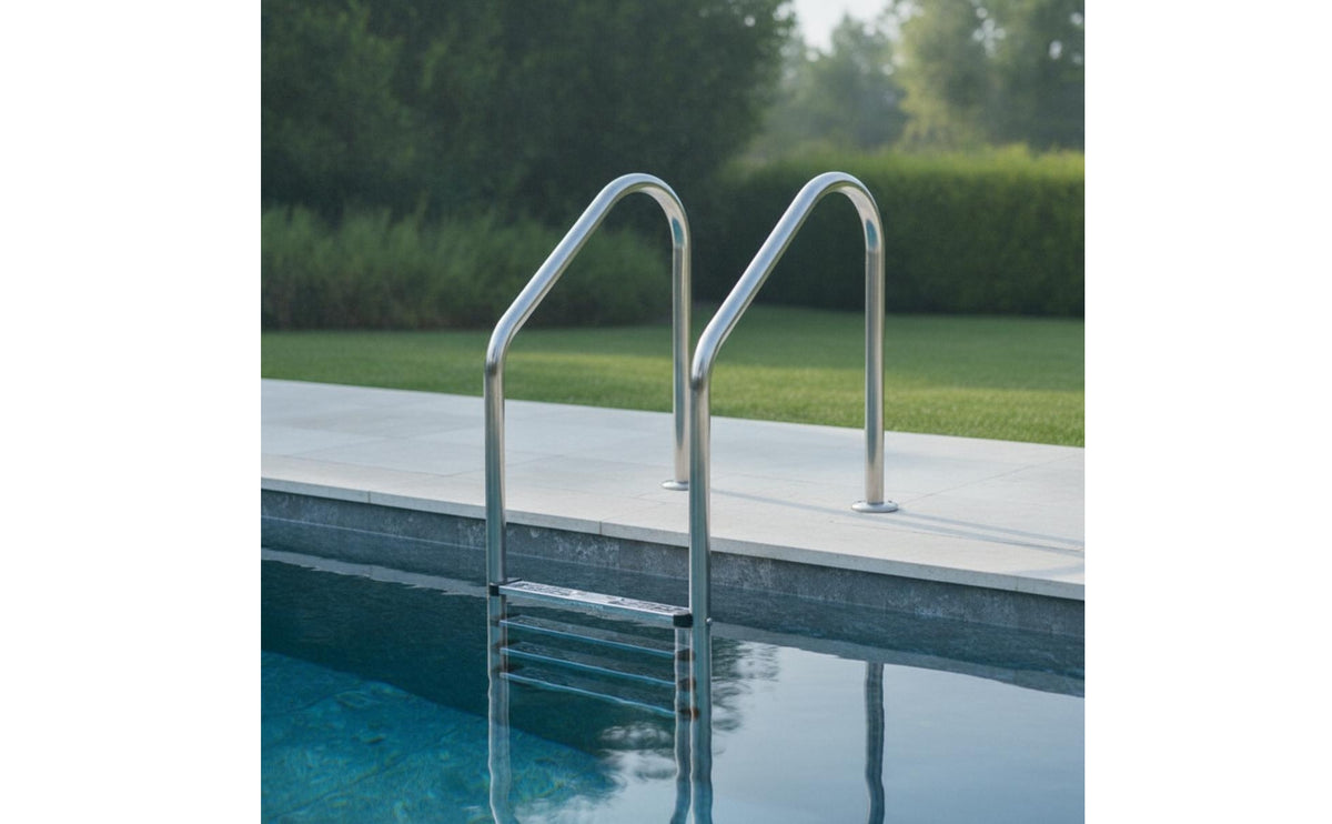 Rust Resistant Stainless Steel Pool Ladder Heavy Duty Pool Ladder with 5 Steps Long-Lasting for Water Park