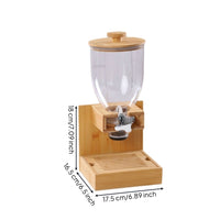 Countertop Dispenser with Wooden Base Minimalist for Pantry